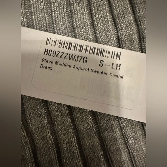 NWT Steve Madden gray Lexi Sweater Dress size M - Picture 6 of 9